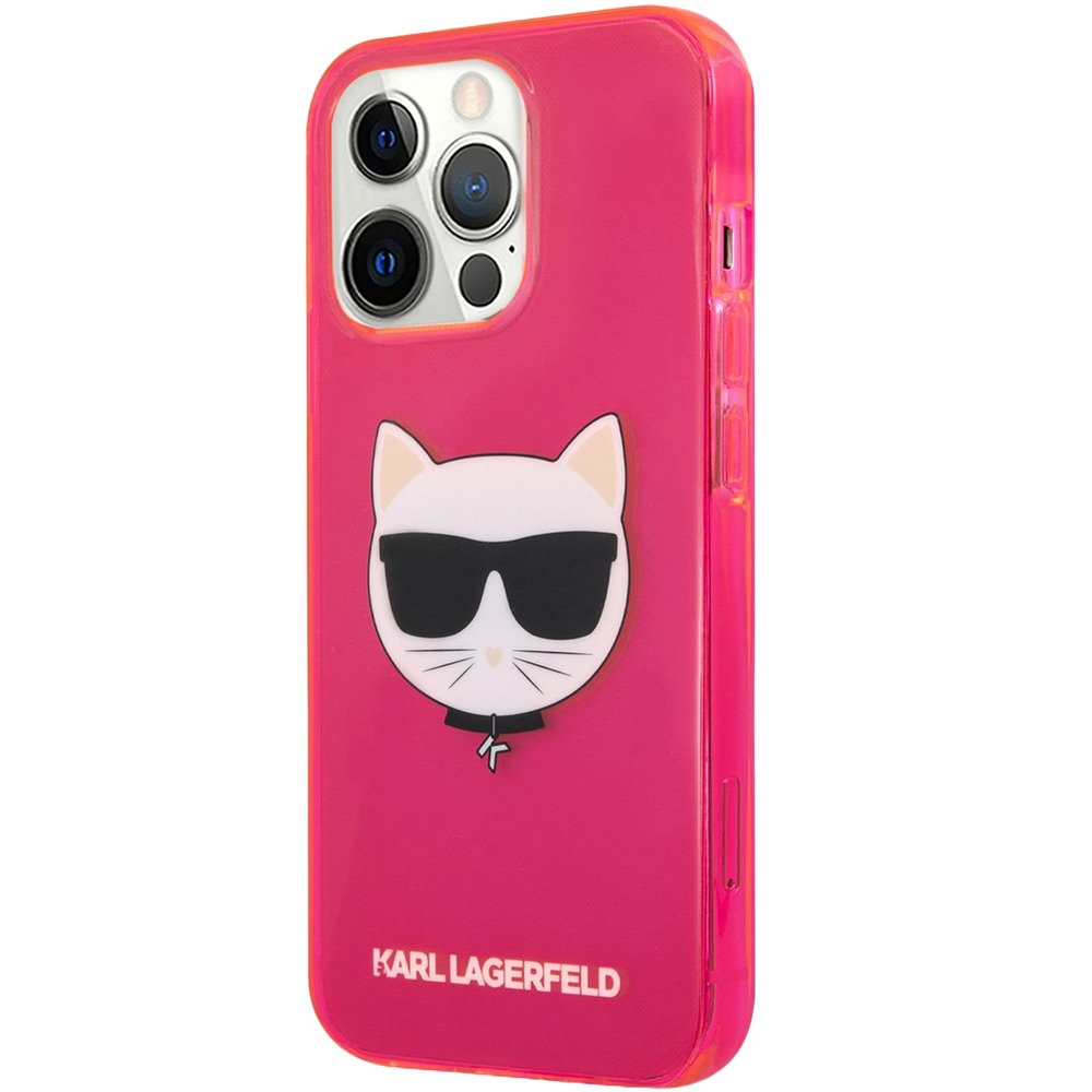 Купить Чехол Karl Lagerfeld Fluo Case Choupette Head для iPhone 13 Pro Max,  розовый в Ростове-на-Дону