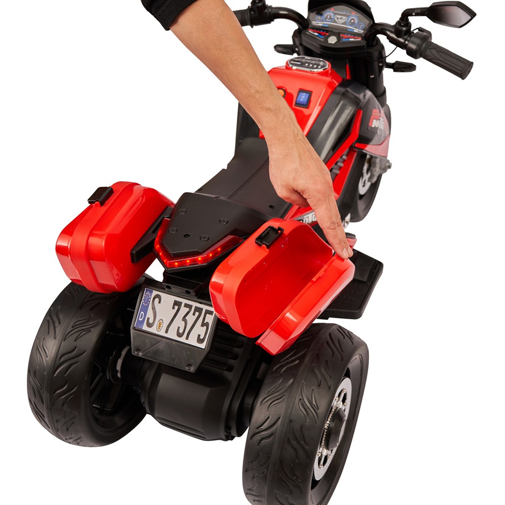 Детский электромотоцикл трицикл Moto yhi7375 красный Toyland