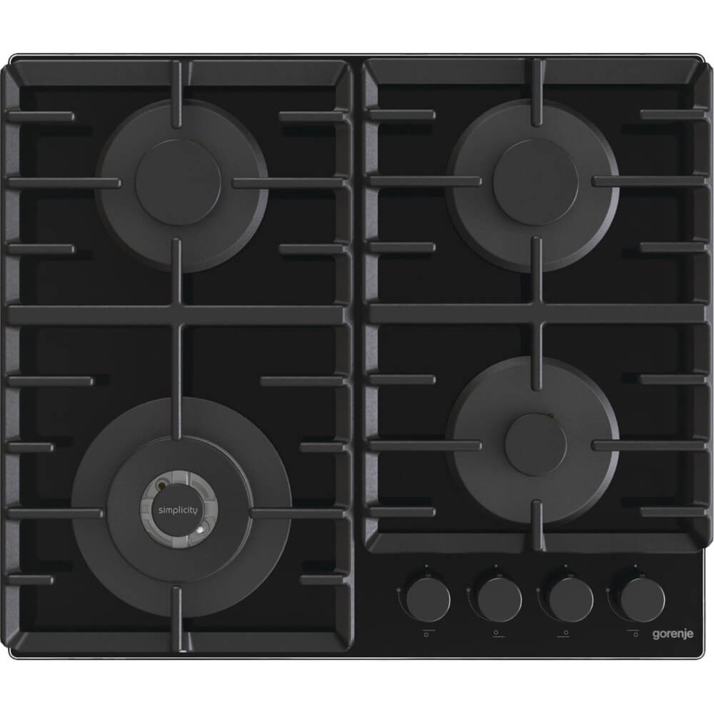 Изображение товара Варочная поверхность Gorenje GTW642SYB газовая, закаленное стекло черная
