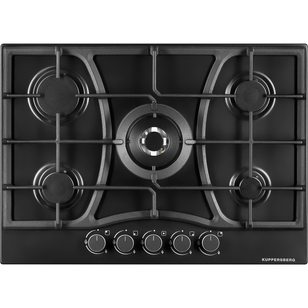 Изображение товара Газовая варочная поверхность Kuppersberg FS 73 Ant черная надежная и стильная
