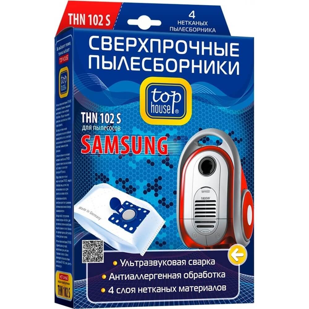 Изображение товара Мешки для пылесоса Top House THN 102 S 4 шт универсальные