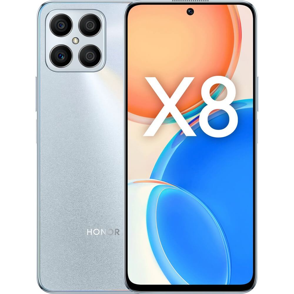 Смартфон Honor X8 128 ГБ серебристый титан