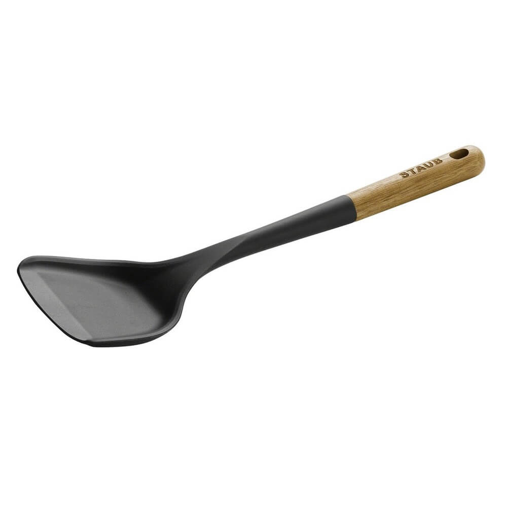 Изображение товара Кухонная лопатка Staub 40503-101 с силиконовой рабочей зоной и деревянной ручкой