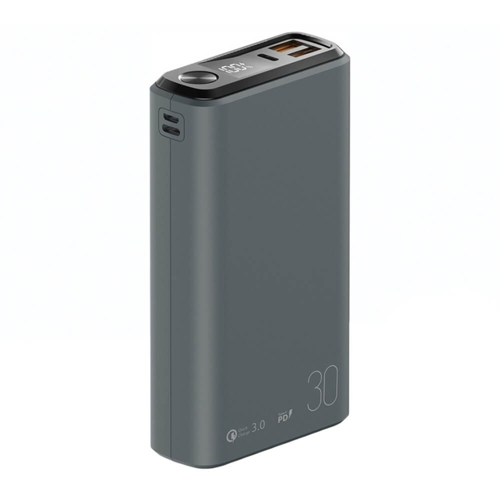 Внешний аккумулятор Olmio QS-30 30000mAh 22.5W PD Серый