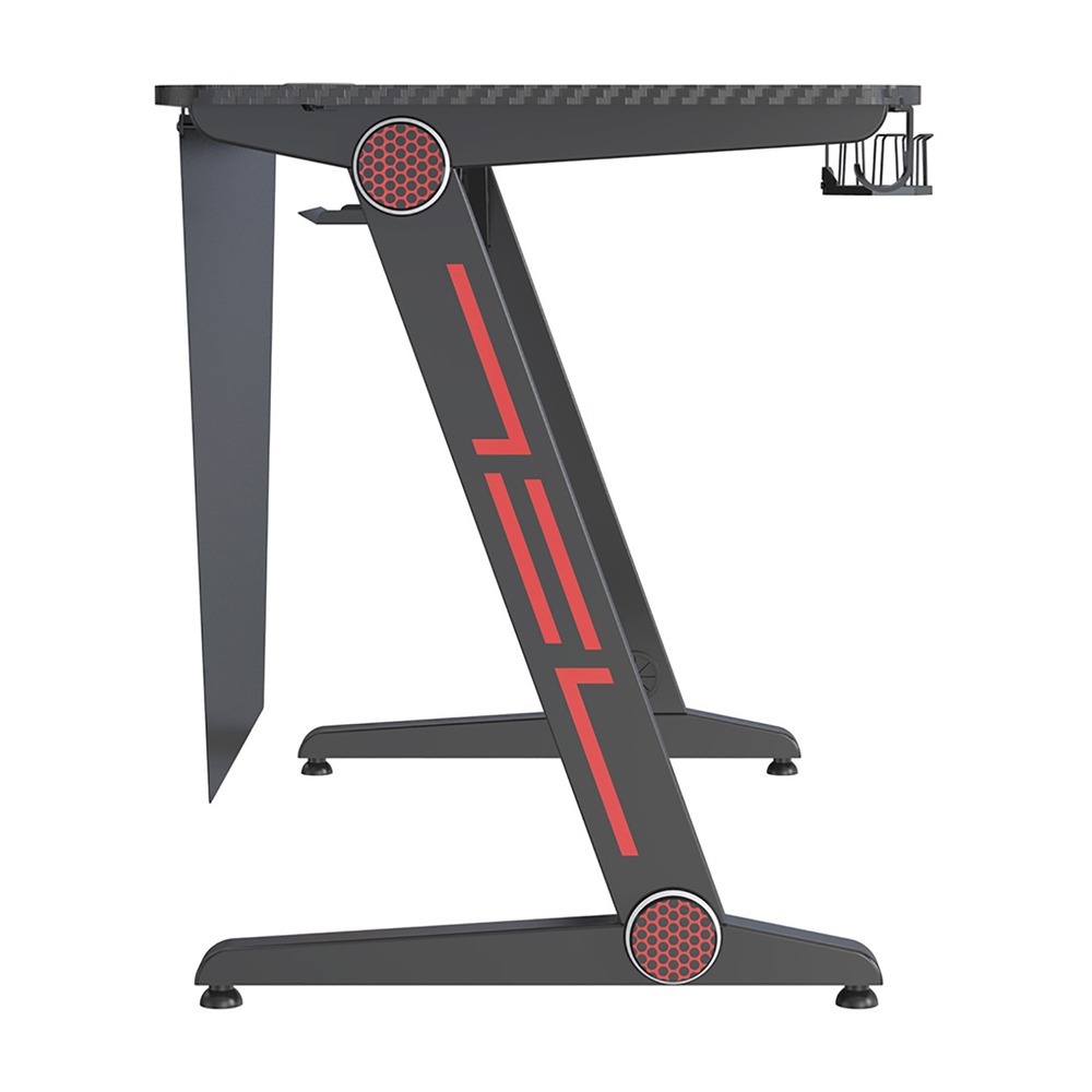 Купить Компьютерный стол Cactus CS-GTZ-BKRD-CARBON, чёрный в Москве