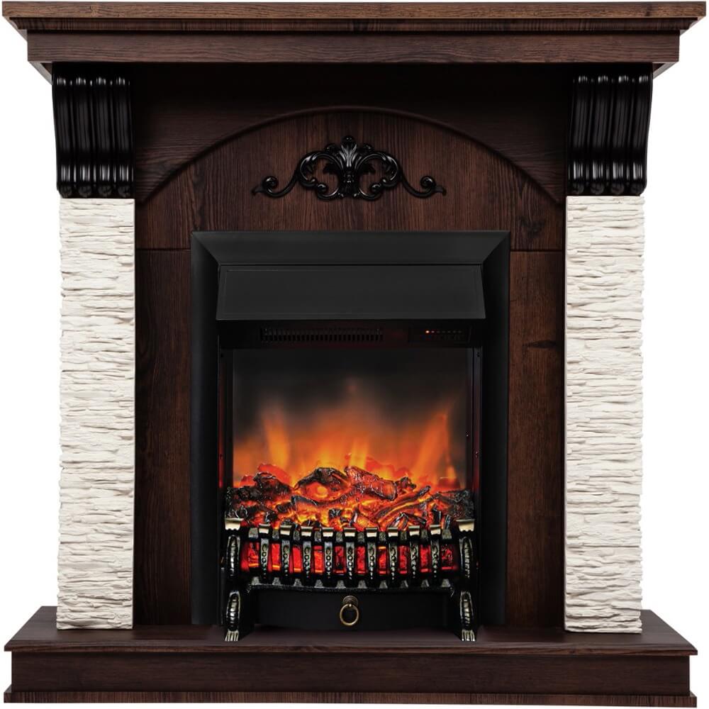 Изображение товара Электрокамин RealFlame Corfino STD/18 NT + Fobos Lux BL напольный каминокомплект