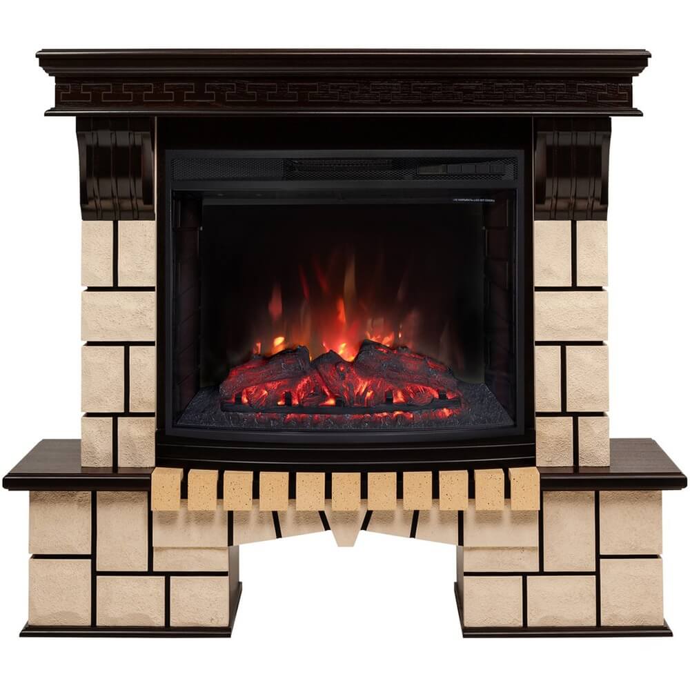 Изображение товара Электрокамин RealFlame Stone New FS25/25.5 AO + Evrica 25.5 с панорамным стеклом