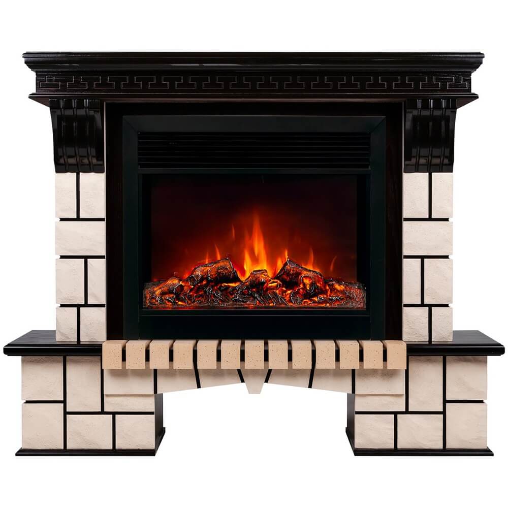 Изображение товара Электрокамин RealFlame Stone 26 AO с Moonblaze BL напольный с имитацией пламени и нагревом