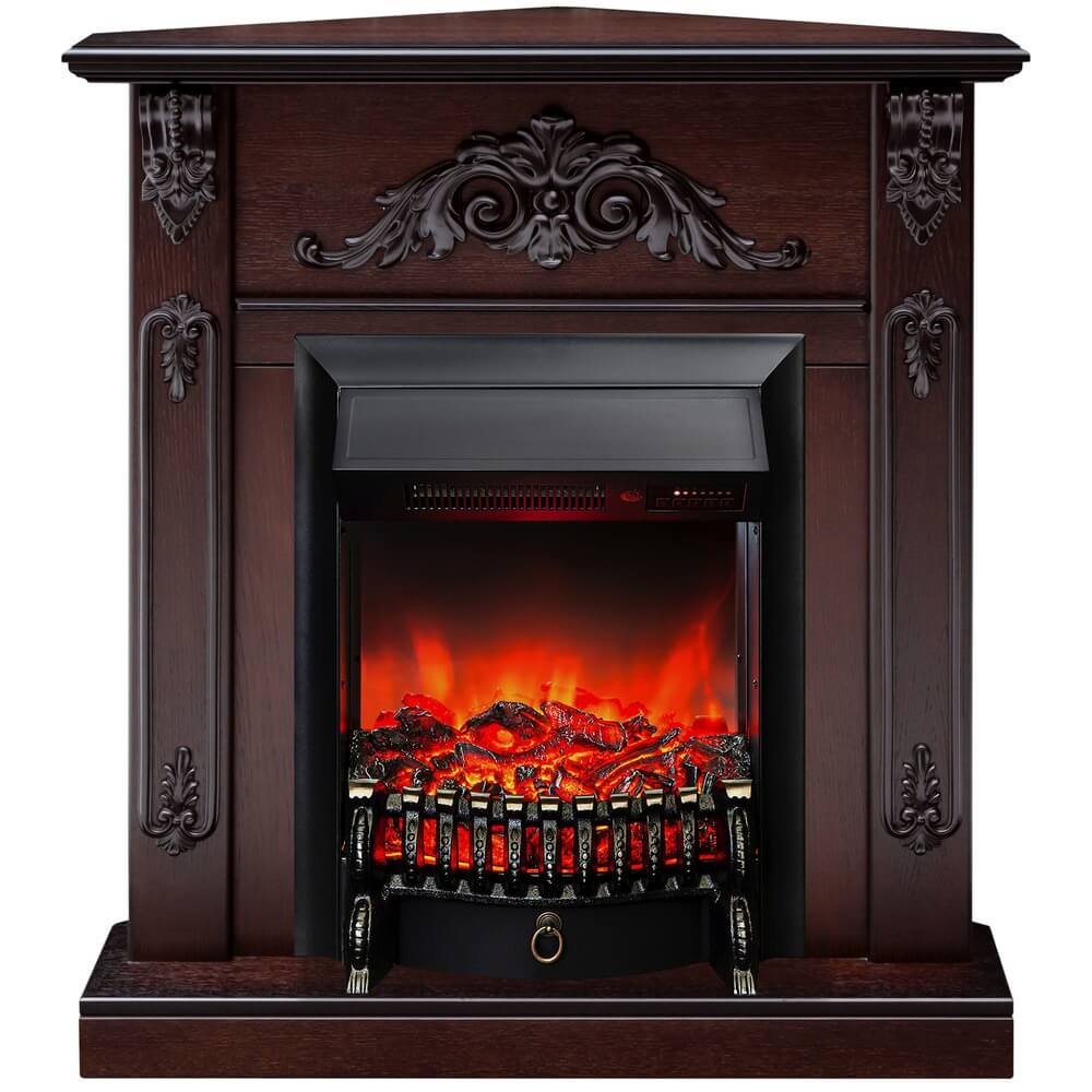 Изображение товара Электрокамин RealFlame Anita Corner STD/EUG AO с моделью Fobos BL для уютного дома