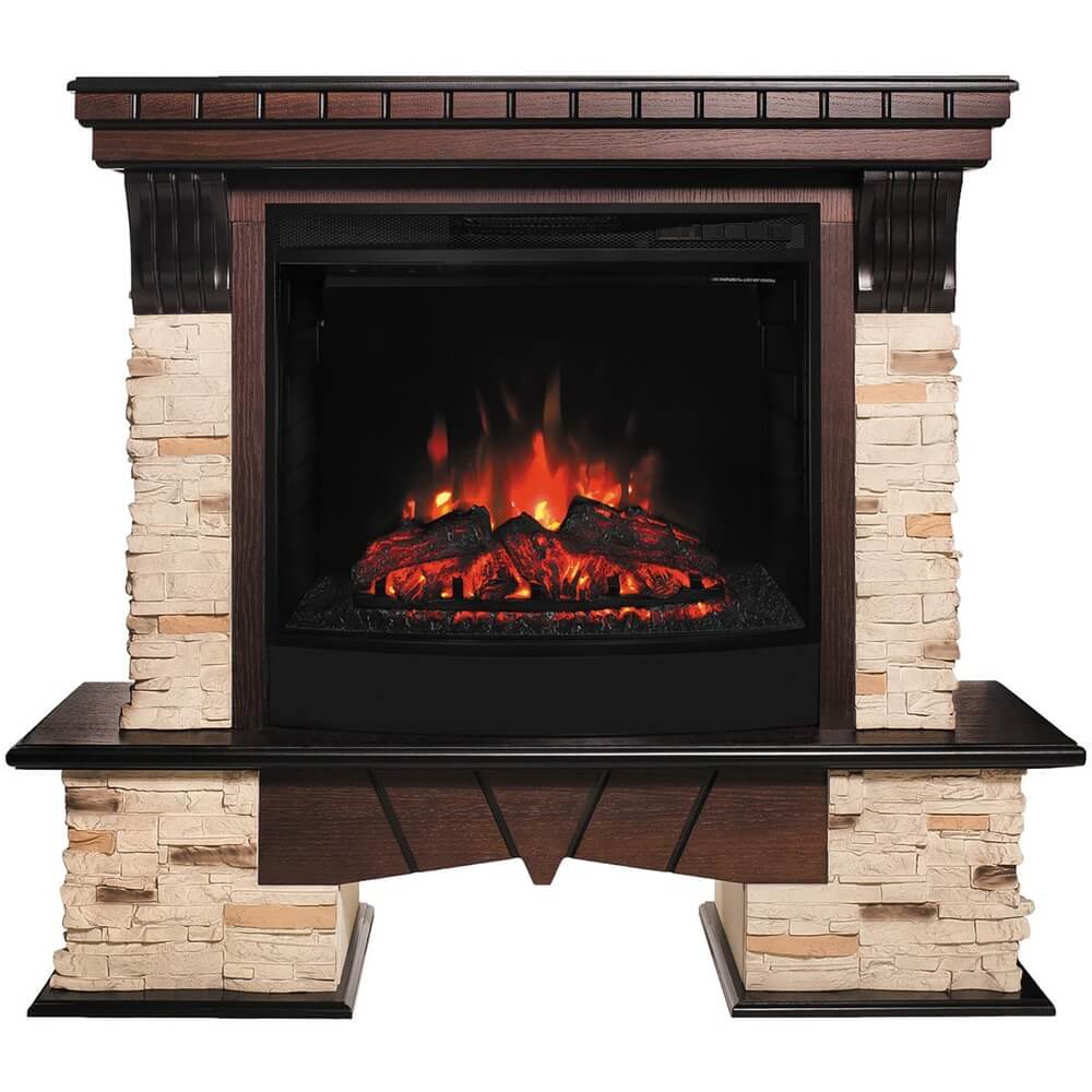 Изображение товара Электрокамин RealFlame Rockland FS25/25.5 AO + Evrica 25.5 напольный стиль кантри