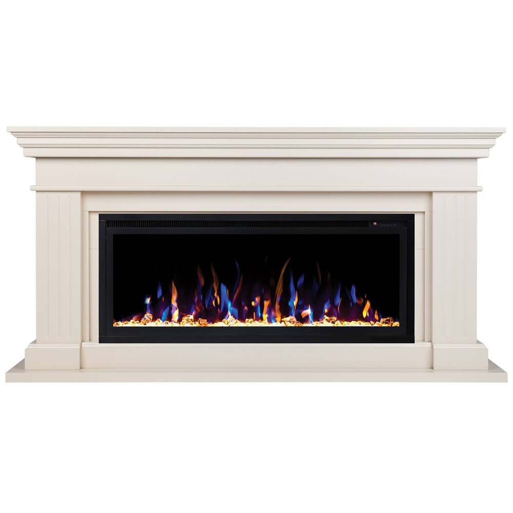 Изображение товара Электрокамин RealFlame Ontario 42 WT + Saphir S 42 с мощностью 1550 Вт для напольного размещения