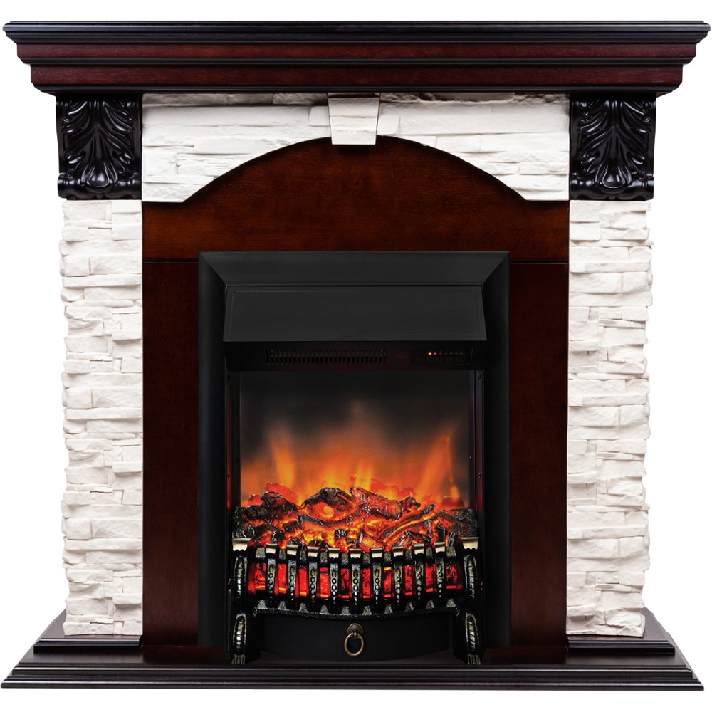 Изображение товара Электрокамин Realflame Dublin LUX STD/EUG AO с фотопечатью Fobos Lux BL для напольного размещения