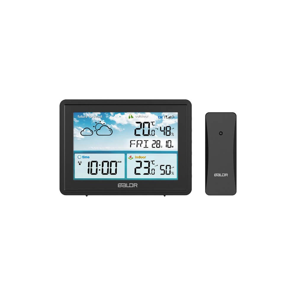 Изображение товара Метеостанция Baldr B0359WST2H2R Черная электронная для температуры и влажности