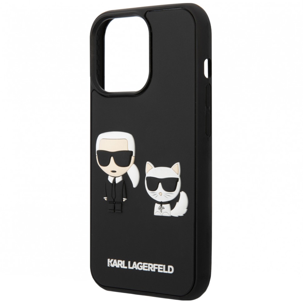 Чехол Karl Lagerfeld 3D Rubber для iPhone 14 Pro, чёрный