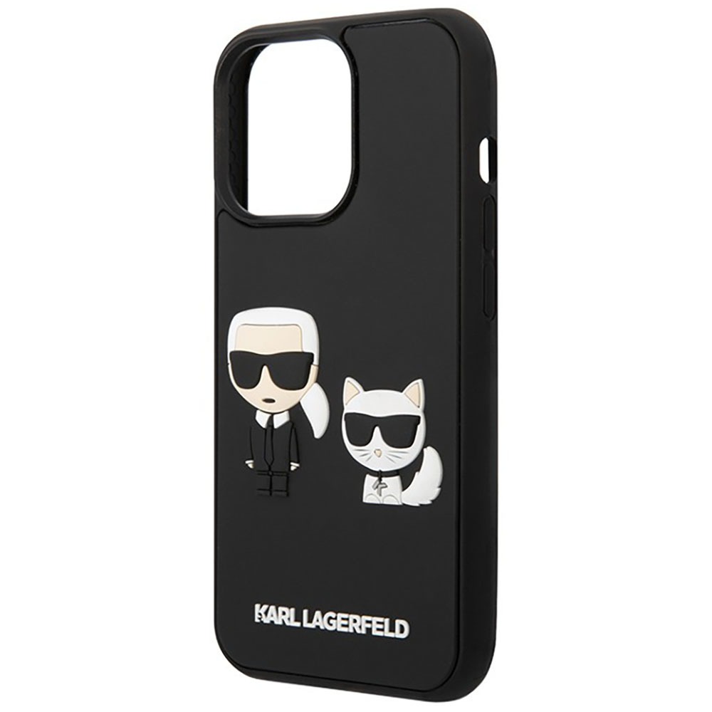 Купить Чехол Karl Lagerfeld 3D Rubber Karl and Choupette для iPhone 14 Pro  Max, чёрный в Нижнем Новгороде