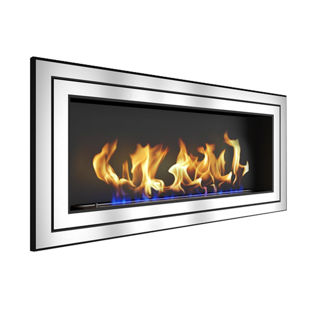 Изображение товара Камин ZeFire Sirius 1500 Long серебристый навесной биокамин для дома и офиса