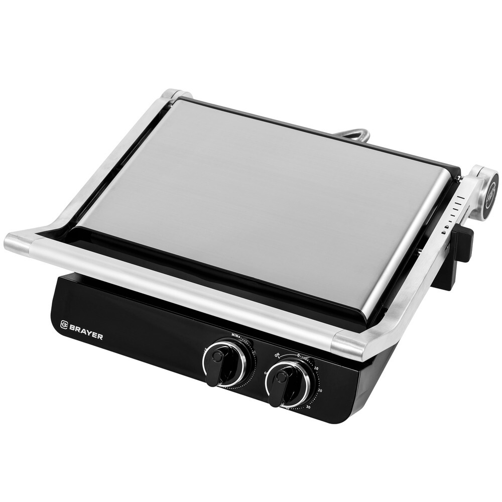 Изображение товара Электрогриль Brayer BR2009 с открытием на 180° и съемными панелями Изображение товара Электрогриль Brayer BR2009 с открытием на 180° и съемными панелями