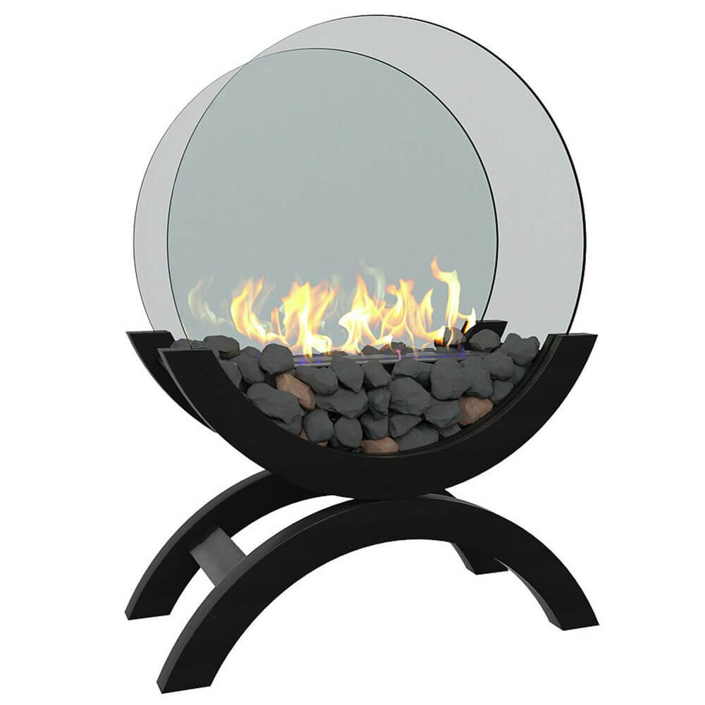 Изображение товара Камин ZeFire Iris Mini биокамин настольный черный для уютного интерьера