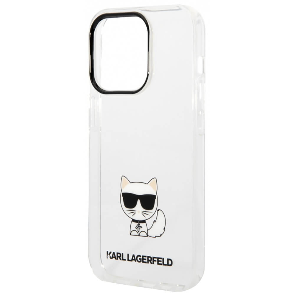 Чехол Karl Lagerfeld для iPhone 14 Pro, прозрачный (KLHCP14LCTTR)