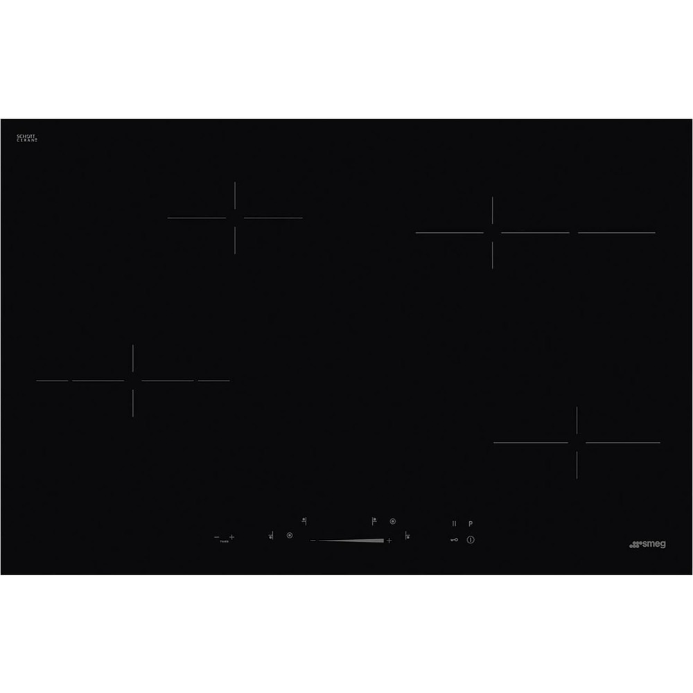 Изображение товара Варочная поверхность Smeg SE484EMTD электрическая 4 конфорки индукционная черная