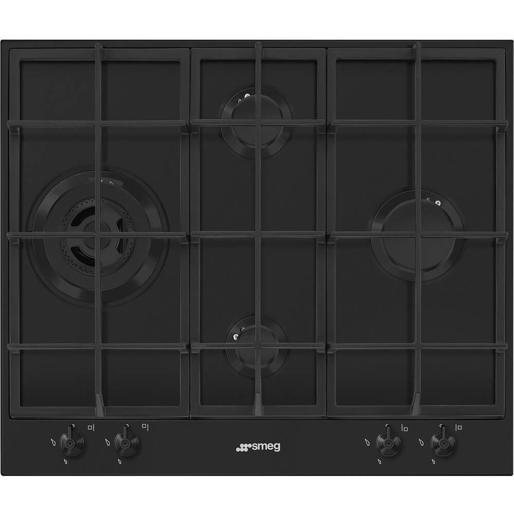 Изображение товара Газовая варочная поверхность Smeg PX364LMB Classica 4 конфорки черный 60 см