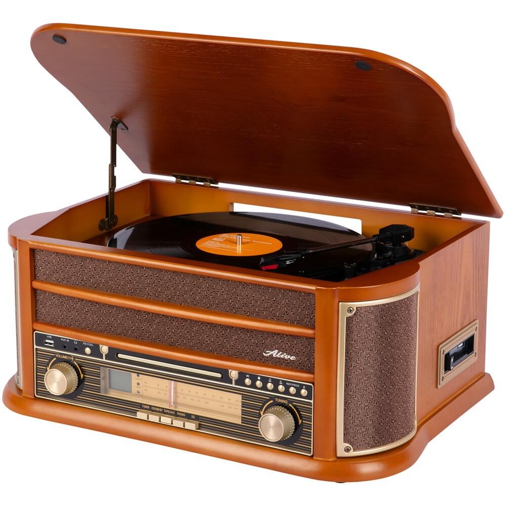 Купить Проигрыватель виниловых пластинок Alive Audio Oldtimer Wood  AA-OLD-01-WD в Туле