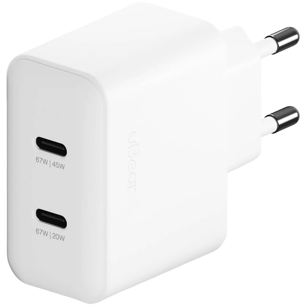 Купить Зарядное устройство uBear Wall charger Motion, белый (WC15WH67-2C) в  Брянске