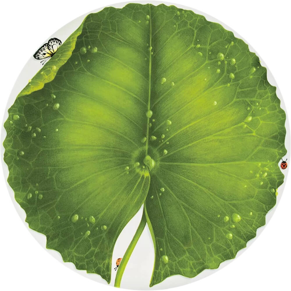 Изображение товара Сервировочное блюдо Taitu Freedom 1-899 из фарфора, круглая 33 см зелёное