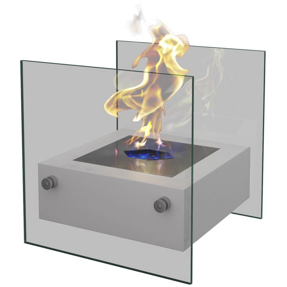 Изображение товара Биокамин ZeFire Rubicon белый настольный для дома и офиса