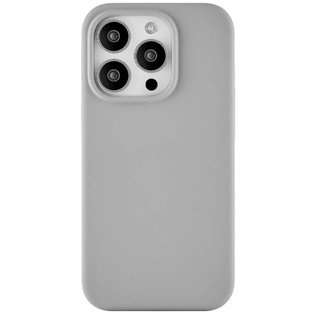 Силиконовый чехол uBear для Apple iPhone 15 Pro Max, Touch Mag Case, MagSafe, серый