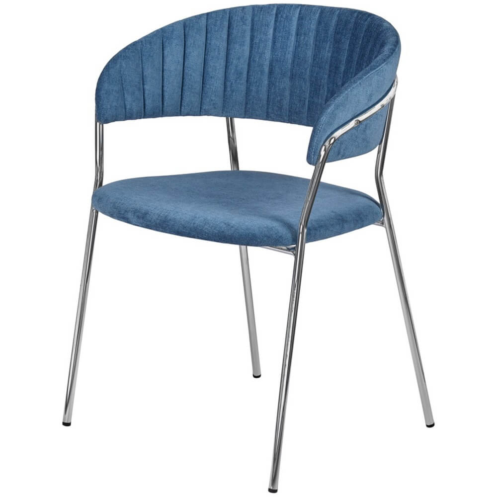 Изображение товара Стул Bradex Home Turin FR 0861 - вельветовый, синий, металлический