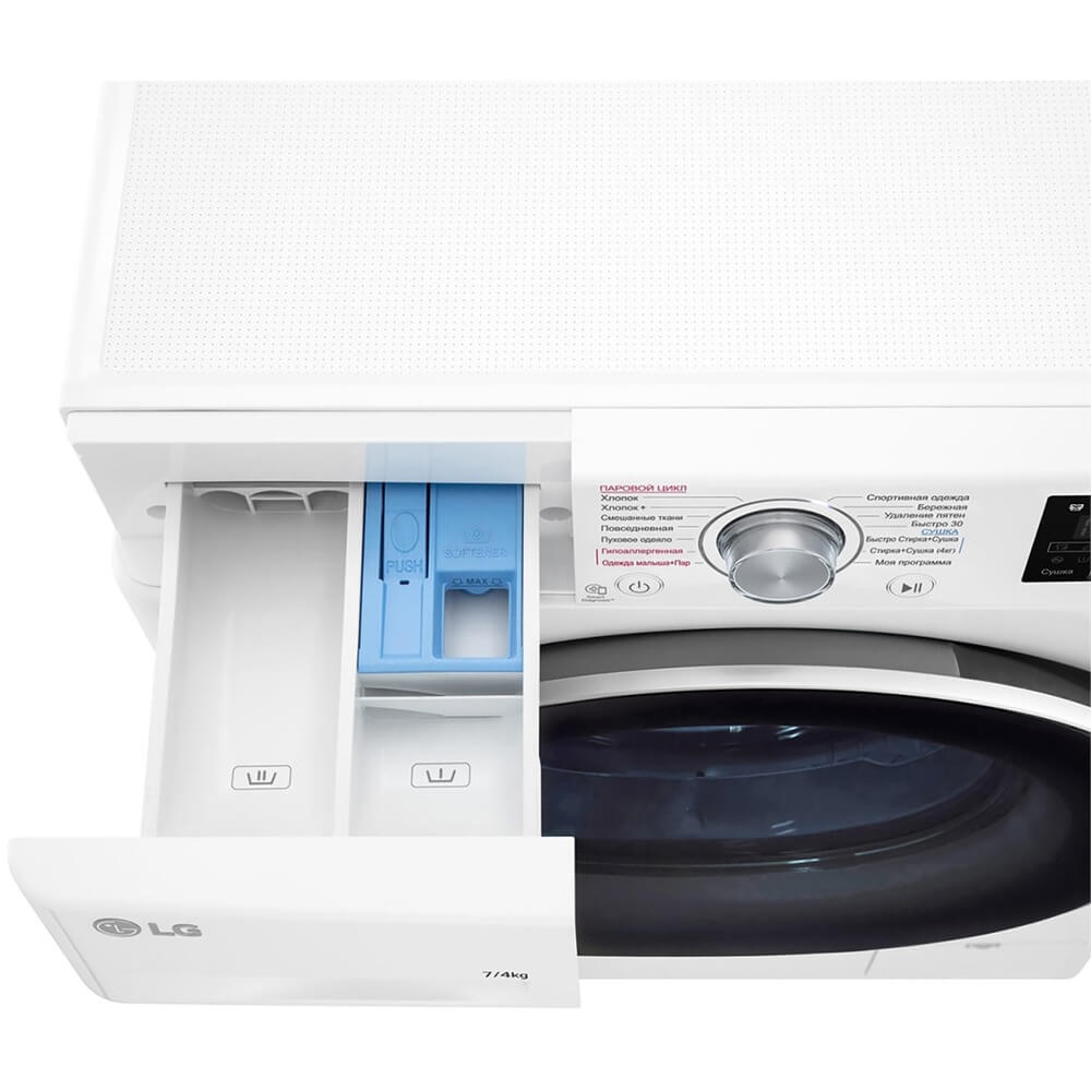 Технические Характеристики Стирально-сушильная машина LG F2J6HG8W | Москва