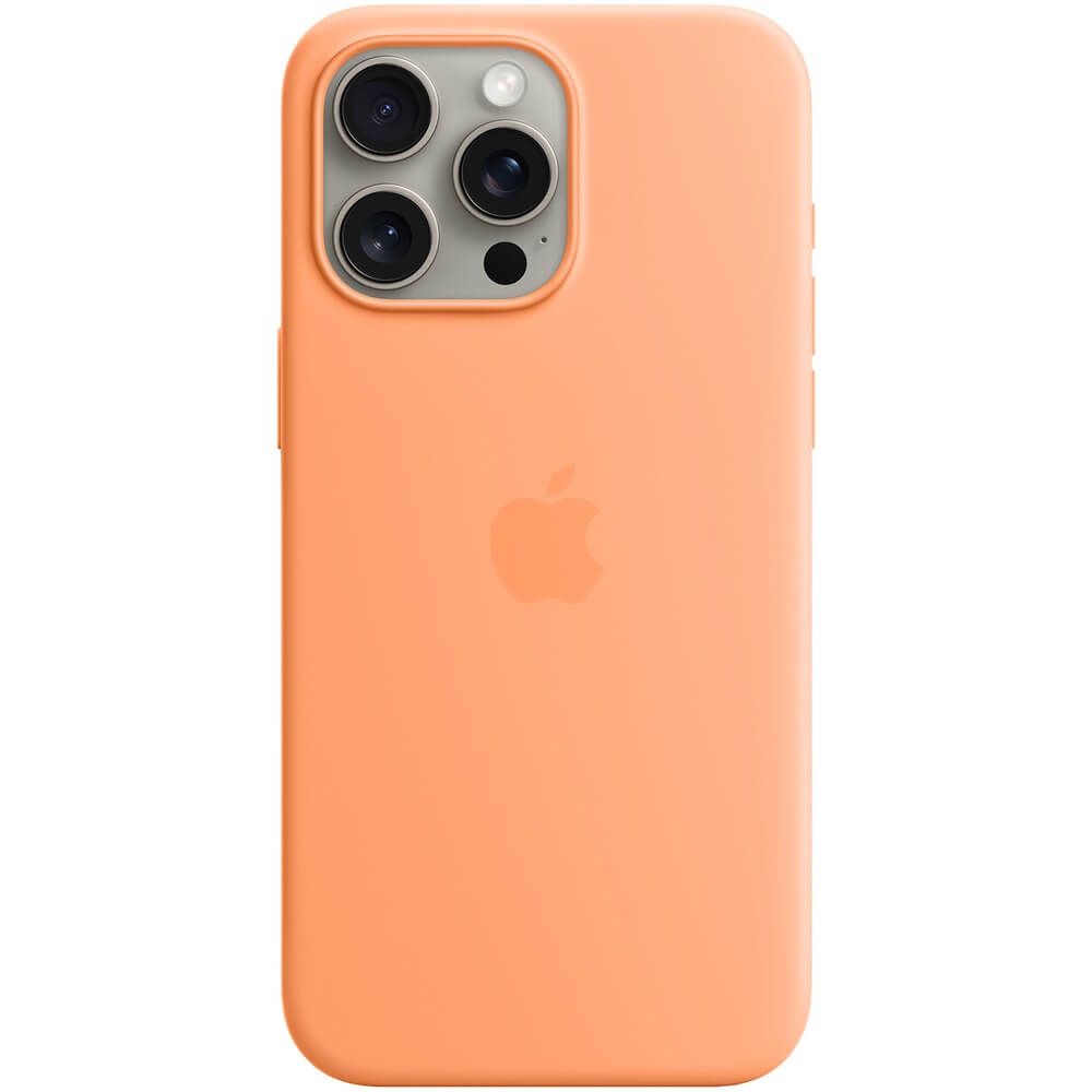 Купить Чехол Apple для iPhone 15 Pro Max Silicone Case MagSafe свежая  папайя в Омске