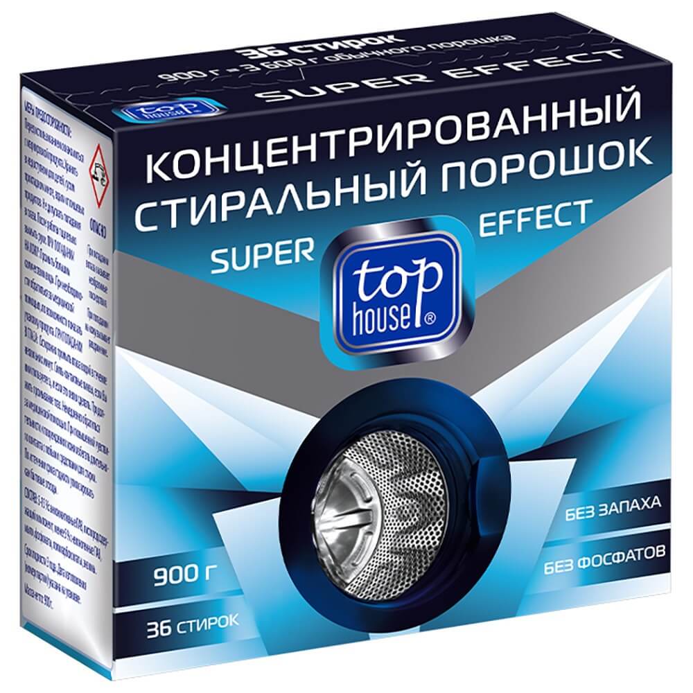 Купить Концентрированный стиральный порошок Top House Super effect 0.9 кг в  Вологде