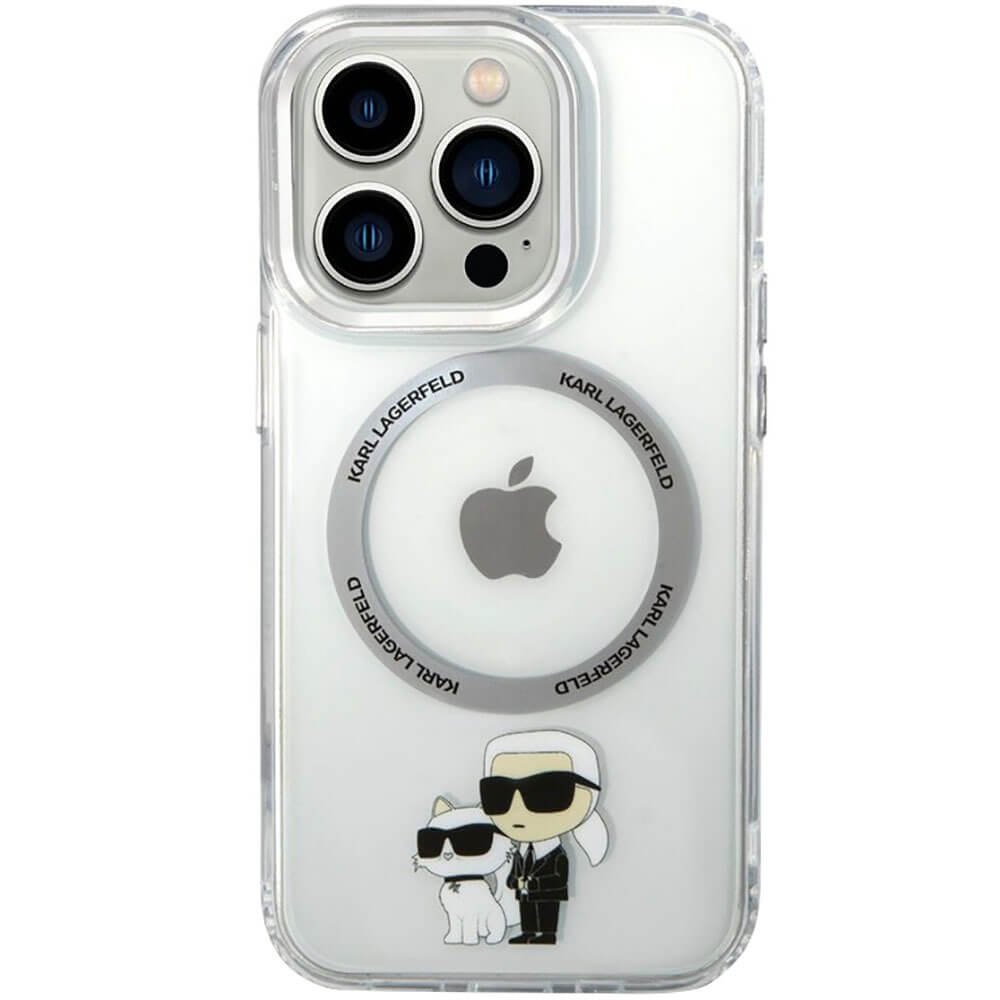 Купить Чехол Karl Lagerfeld для iPhone 15 Pro с MagSafe NFT Choupette  прозрачный (KLHMP15LHNKCIT) в Санкт-Петербурге