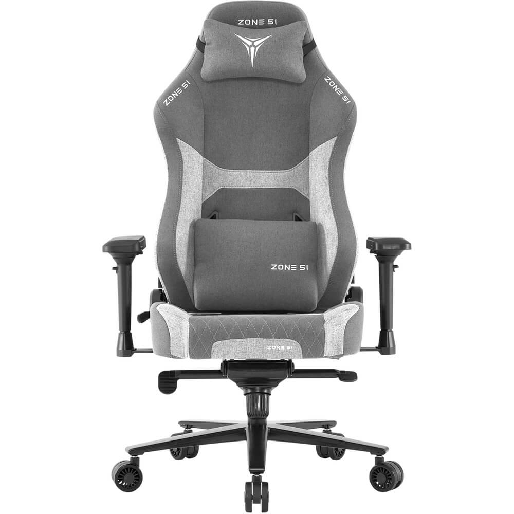 Изображение товара Компьютерное игровое кресло ZONE 51 Citadel Grey с регулировками и поясничной поддержкой