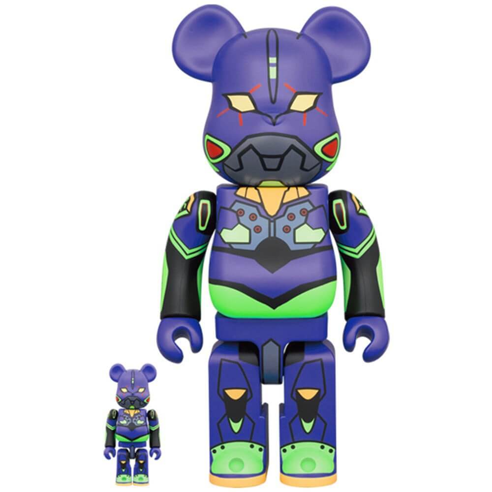 Изображение товара Фигура Bearbrick Medicom Toy Evangelion Eva 01 Новая матовая версия 400% и 100%