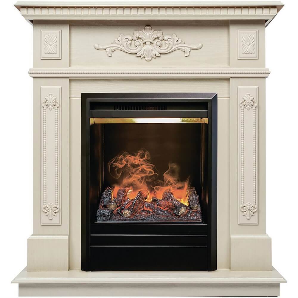 Изображение товара Электрокамин RealFlame Lilian STD/EUG WT + 3D Olympic напольный с реалистичным огнем