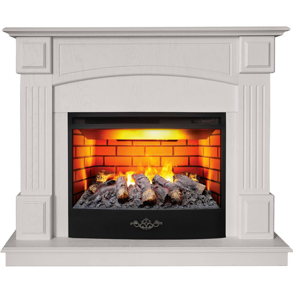 Изображение товара Электрокамин RealFlame Carolina 25. 5 WT + Firestar 25. 5 - современный напольный камин
