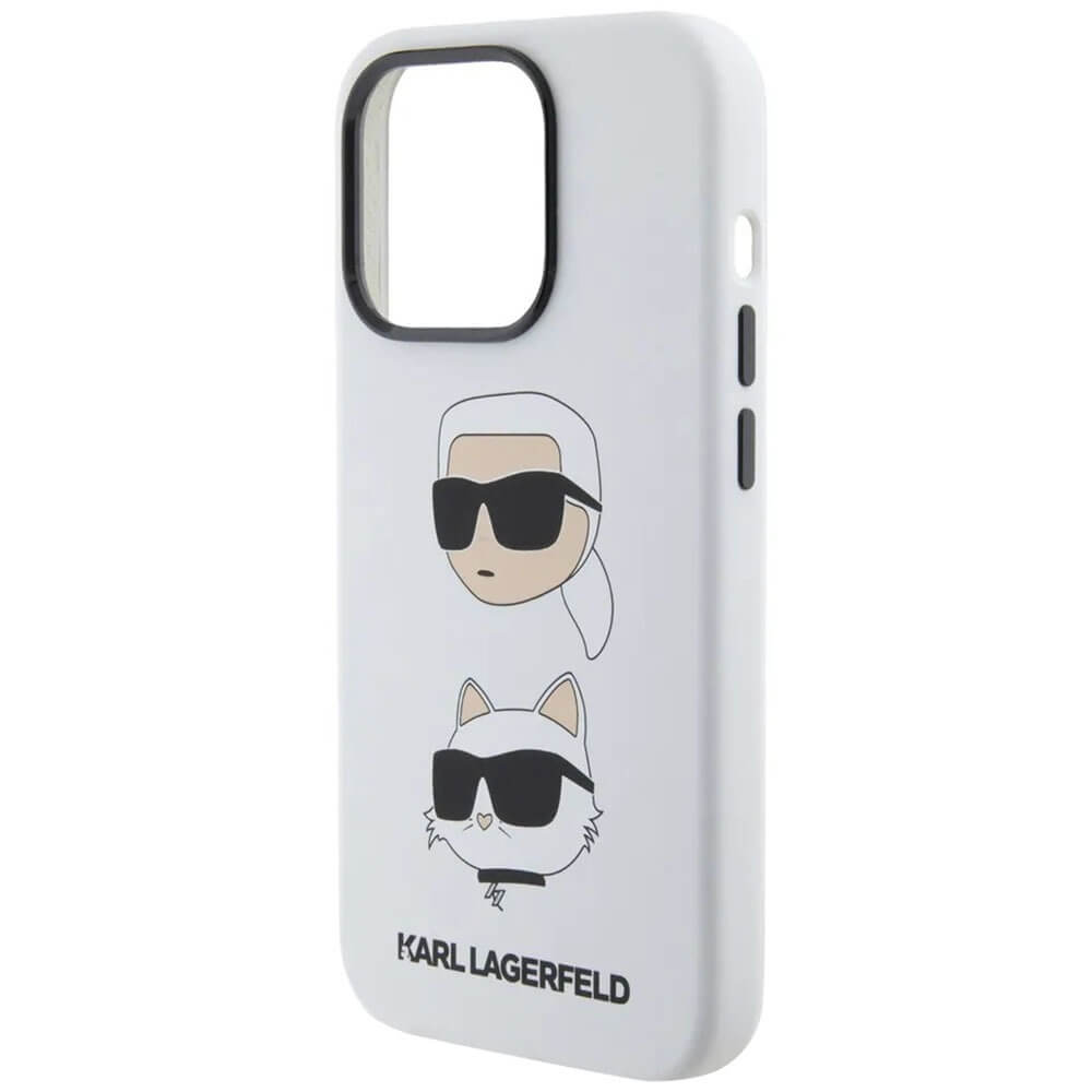 Купить Чехол Karl Lagerfeld для iPhone 15 Pro Choupette heads Hard белый в  Брянске