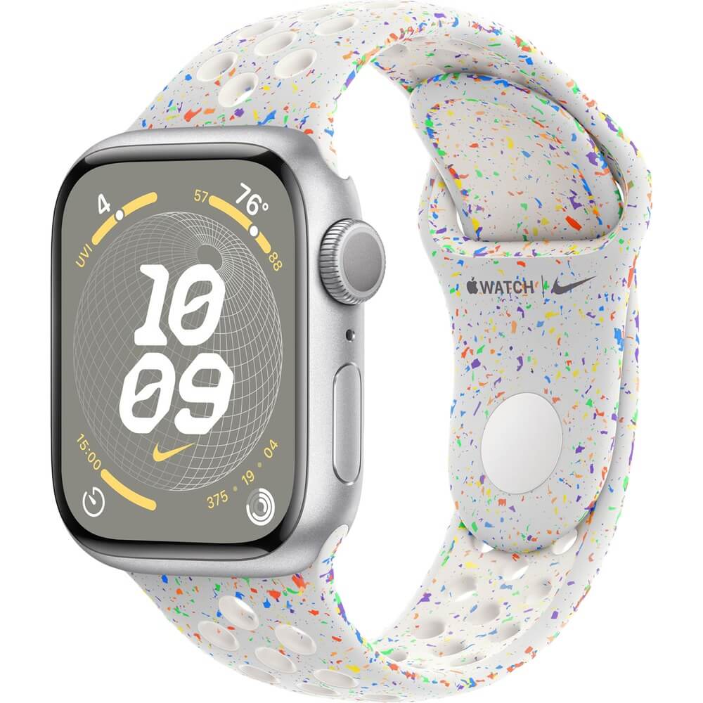 Смарт-часы Apple Watch Series 9 41 мм серебристый, S/M спортивный ремешок  Nike