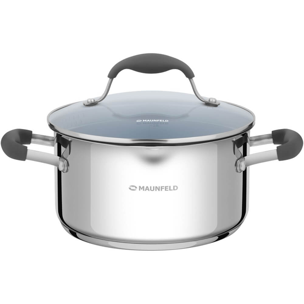 Изображение товара Кастрюля Maunfeld Laura MCS31S08GR из нержавеющей стали 20 см 3.1 л с крышкой