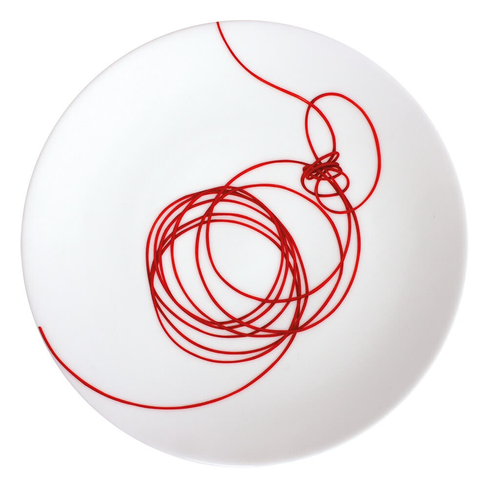 Изображение товара Тарелка десертная Taitu Fil Rouge Nodi 5-41 фарфор 23 см белая