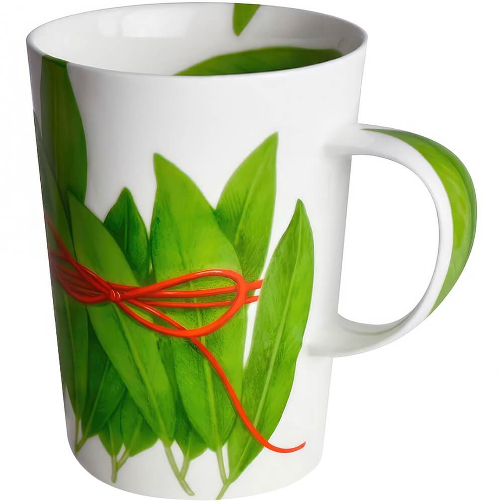 Изображение товара Кружка Taitu Fil Rouge Foglie 5-14 из костяного фарфора 450 мл для чая и кофе