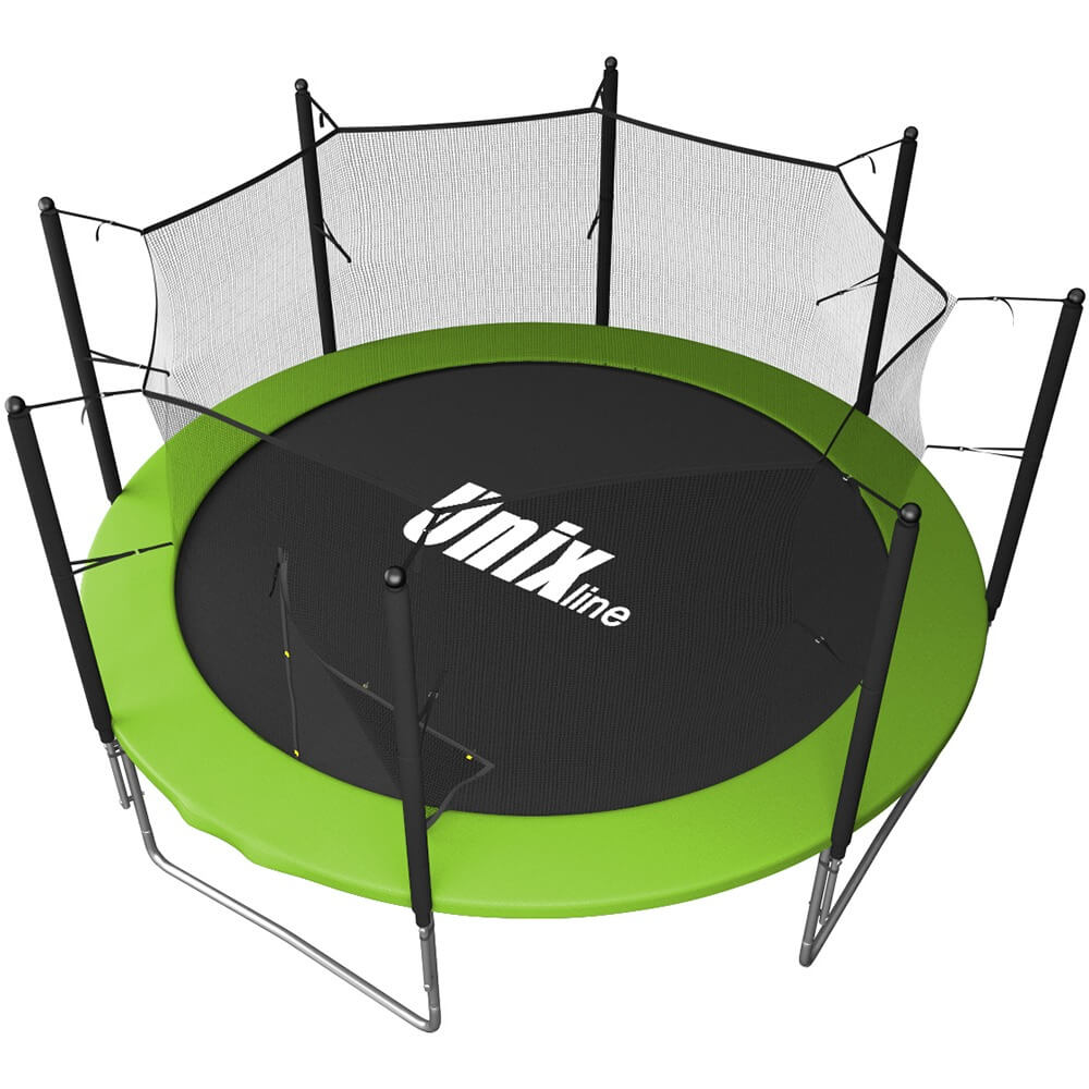 Изображение товара Батут UNIX Line Simple 12 ft Green Inside с внутренней сеткой безопасностью Изображение товара Батут UNIX Line Simple 12 ft Green Inside с внутренней сеткой безопасностью