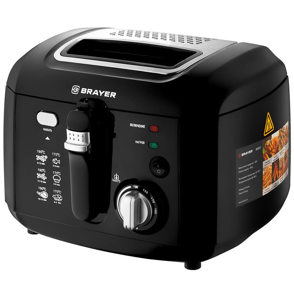 Изображение товара Фритюрница Brayer BR2831 1800 Вт, 2.5 л, антипригарное покрытие, черная