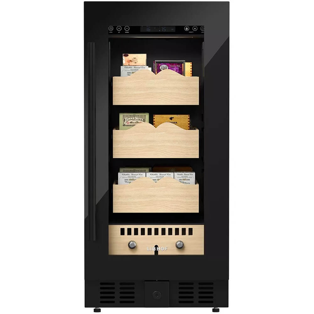 Изображение товара Хьюмидор Libhof BR-300 Black на 300 сигар с компрессорной системой охлаждения
