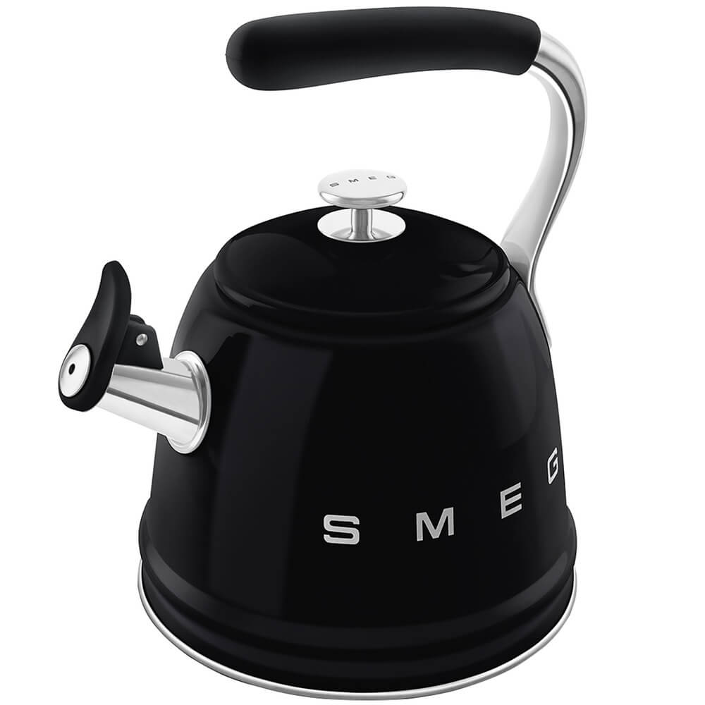 Изображение товара Чайник для плиты Smeg CKLW2001BL черный из нержавеющей стали