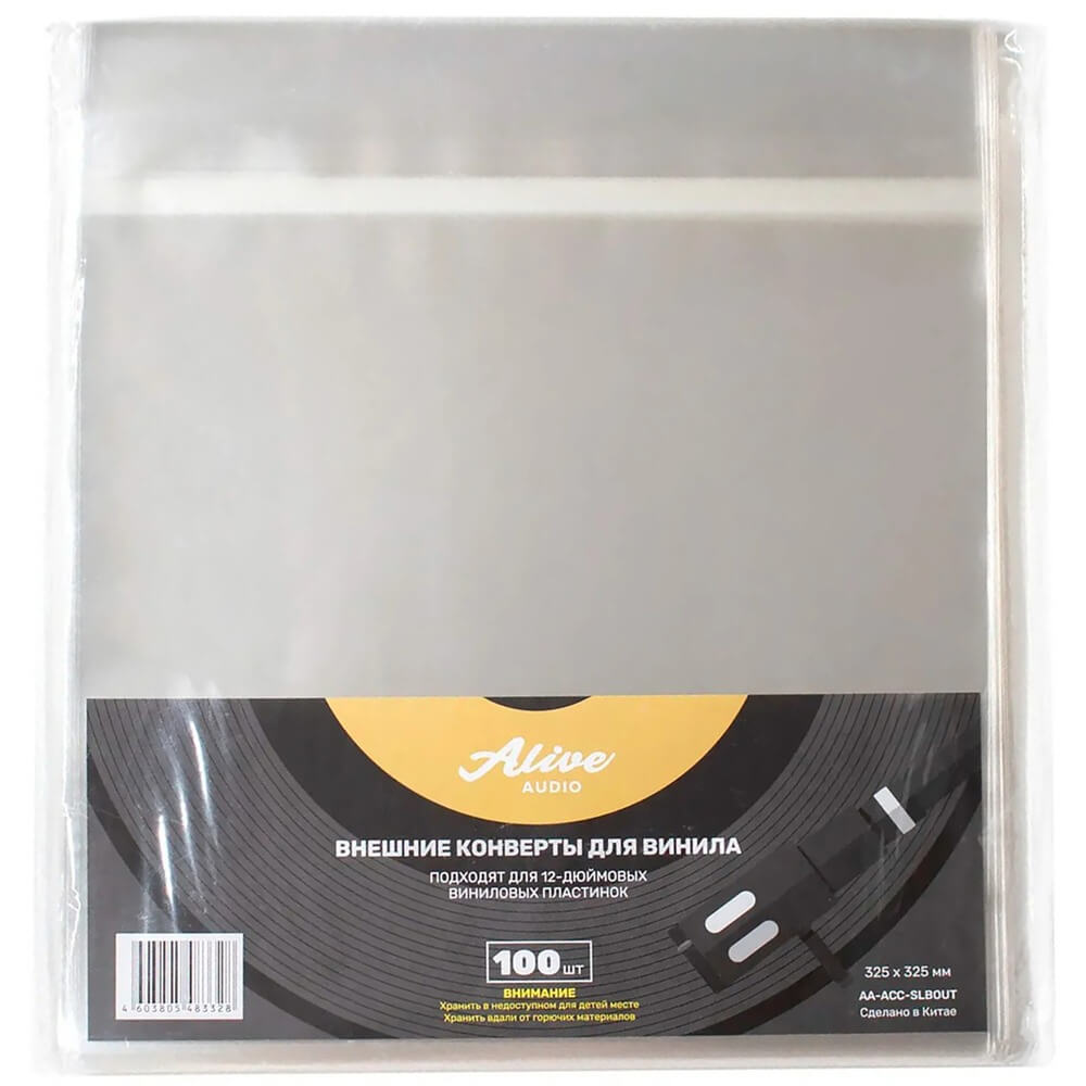 Изображение товара Комплект конвертов для виниловых пластинок 12" Alive Audio AA-ACC-SLBOUT 100 шт