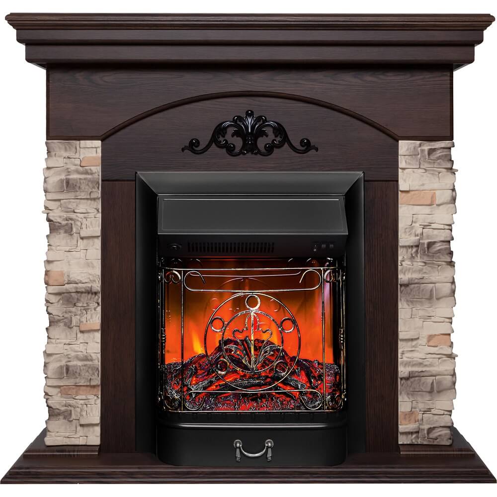 Изображение товара Электрокамин RealFlame Rockwood STD NT-F316 Majestic LUX BL напольный с эффектом огня